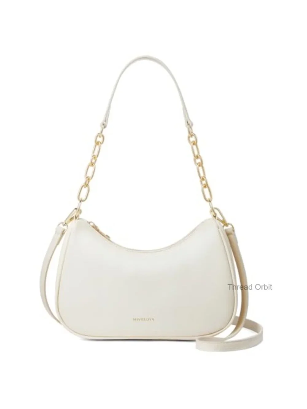 Anti-Theft RFID Crossbody Bag with Chain Strap, Vegan Leather Hobo Purse
